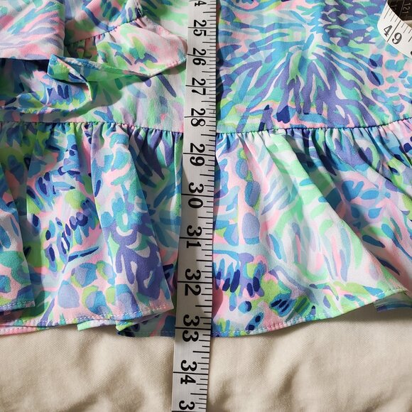 Lilly Pulitzer Dariah Size 2 Mini Short Sleeve Wrap Dress - Picture 11 of 12